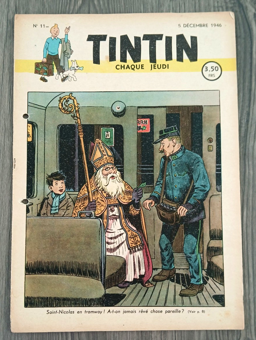 TINTIN n° 11 EDGAR P JACOBS CUVELIER LAUDY 05/12/1946 SAINT NICOLAS Hergé