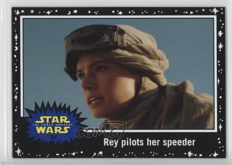 2015 Topps Star Wars: Viaggio nel Risveglio della Forza Black Starfield Rey #84 1u0