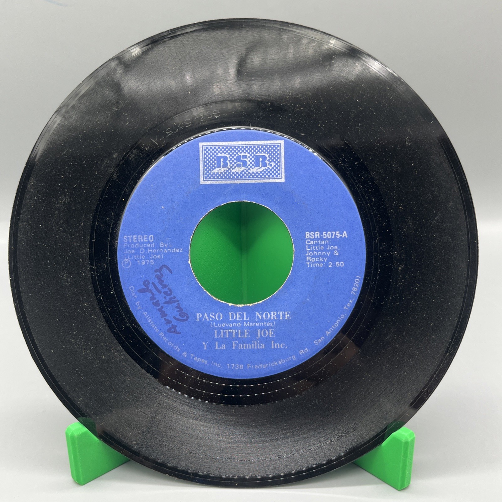 Little Joe Y La Familia Paso Del Norte / What Am I Living For 45 Promo BSR-5075