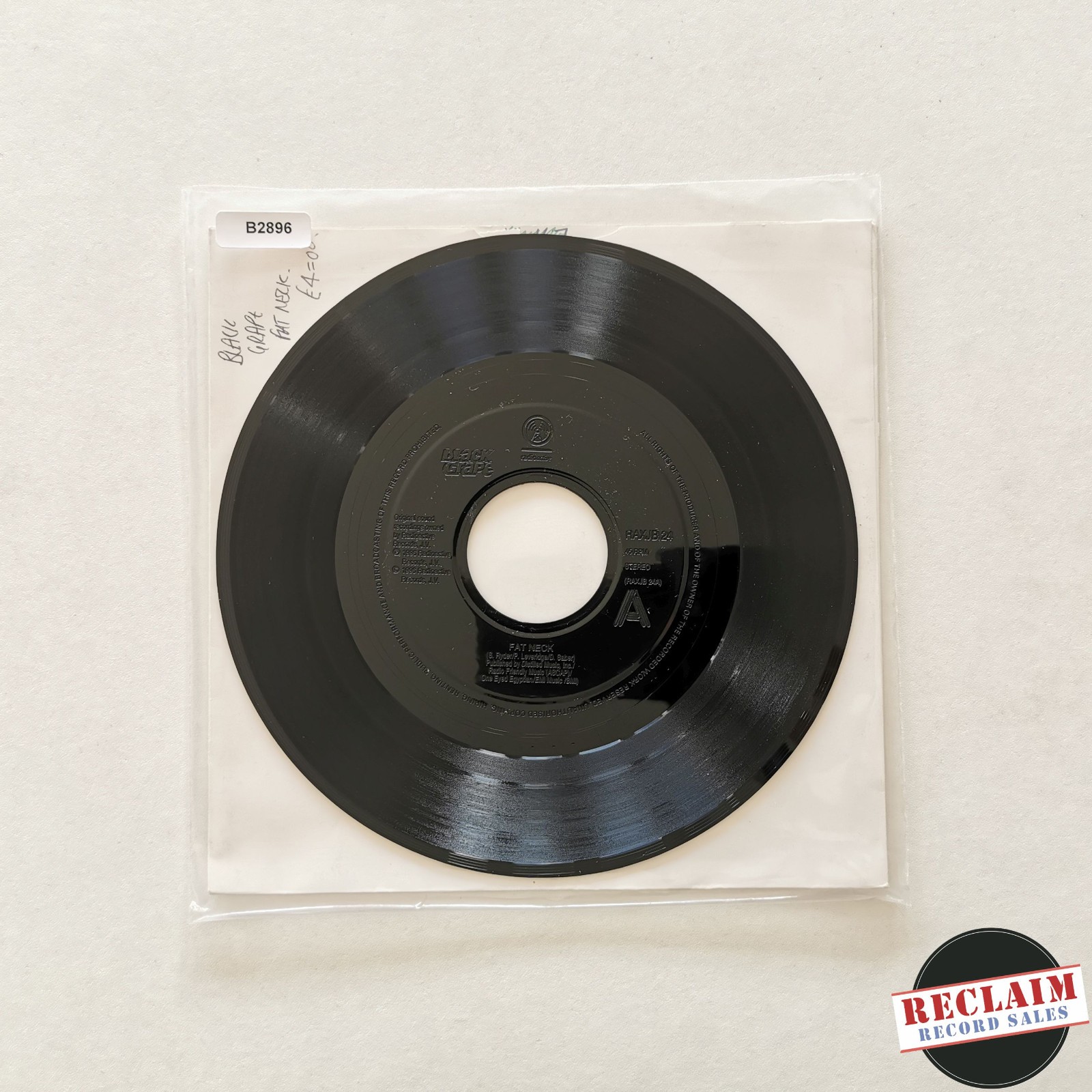 black grape - fat neck 7" vinyl record VG