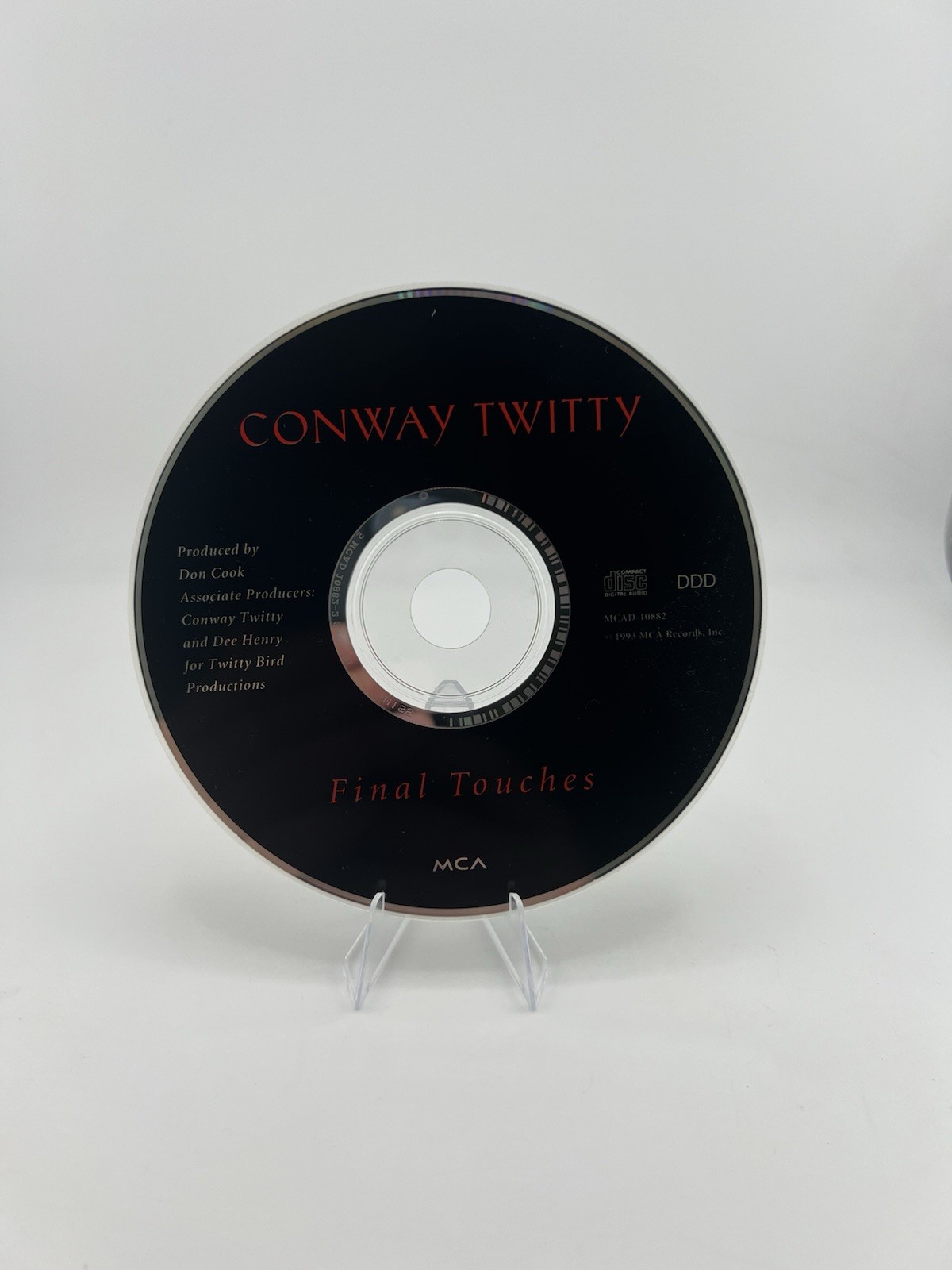Conway Twitty “Final Touches” CD Disc Only 1993 MCA MCAD-10882 Country Album