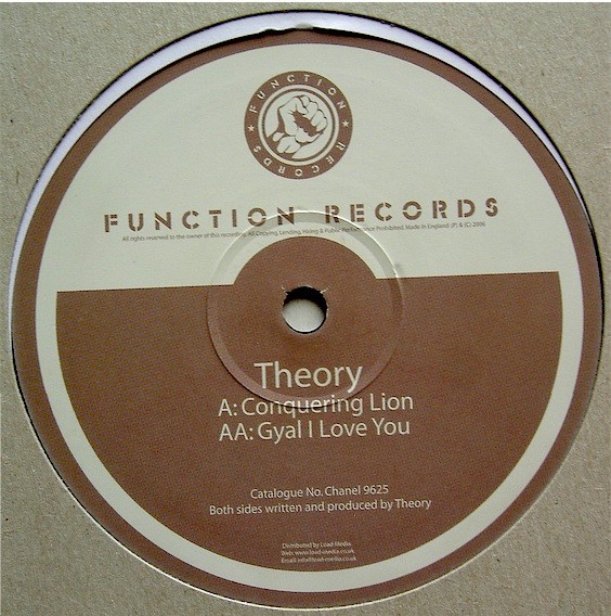 Theory - Conquering Lion / Gyal I Love You - 12" - NM or M- - 4312849626