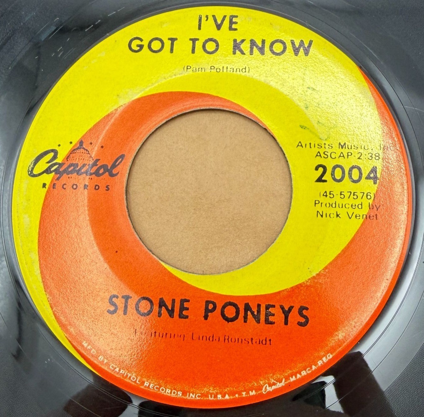 Stone Poneys Ive Got to Know / Different Drum 45 Vinyl 60s Pop Linda Ronstadt