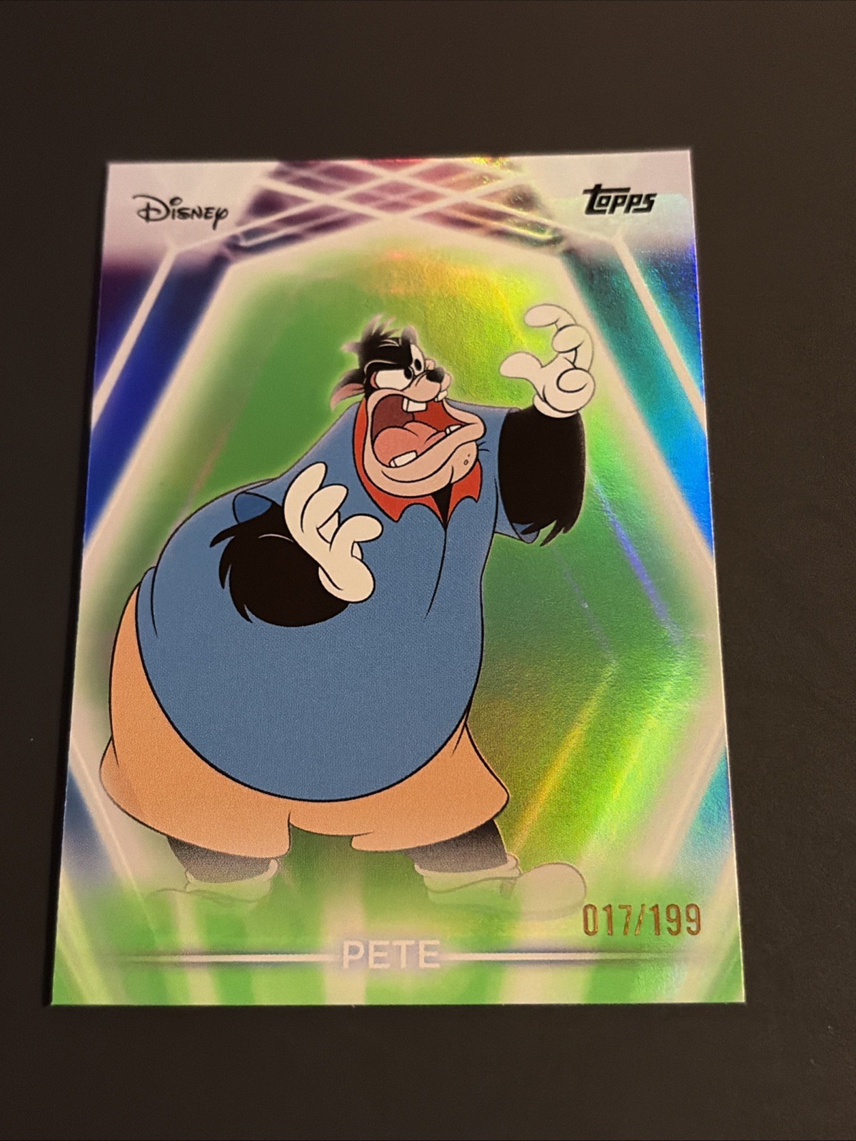 2026 Topps Disney Neon Pete Green Foil /199