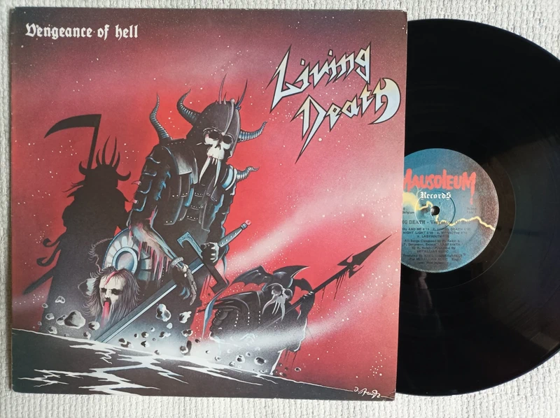 living death vengeance of hell rare 33 tours heavy metal 1984