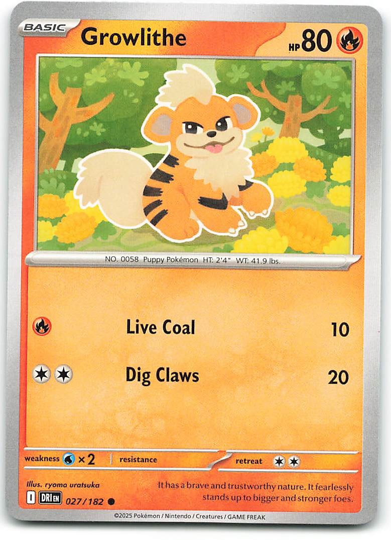 GROWLITHE 027/182 POKEMON RIVALI COMUNI DESTINATI