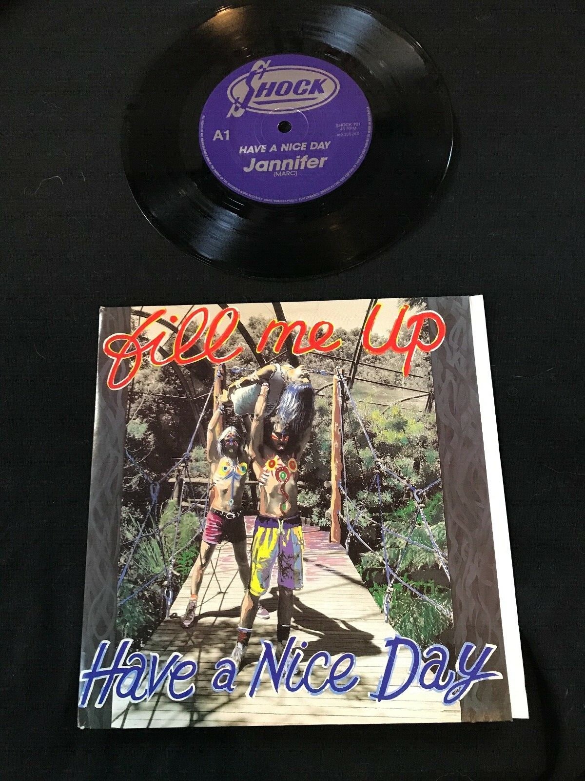 Shock/Have A Nice Day Black 7" Single MX305260 Jennifer/Fill Me Up