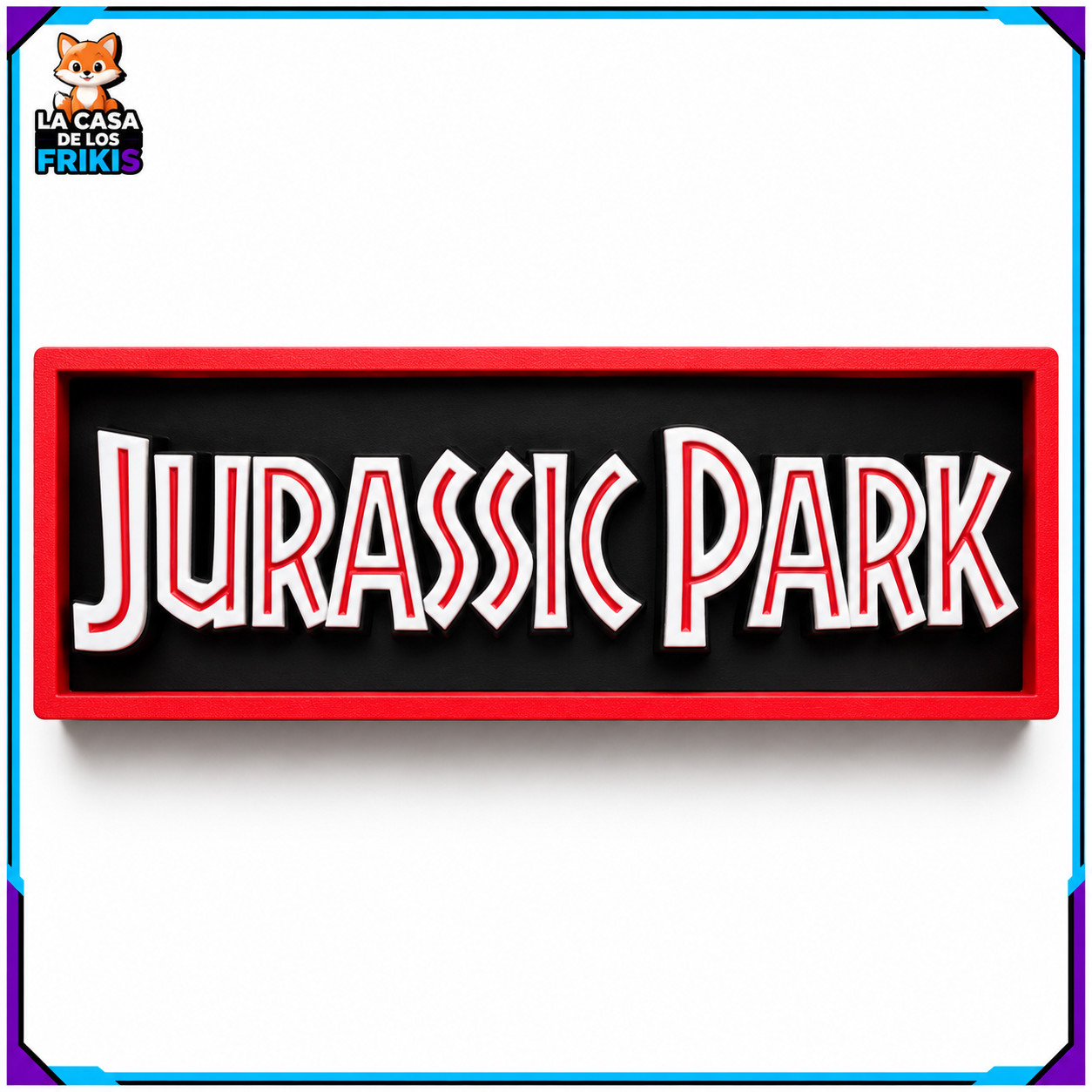 Jurassic Park (Parque Jurásico) – Letrero Decorativo 3D – Logo Película Clásica