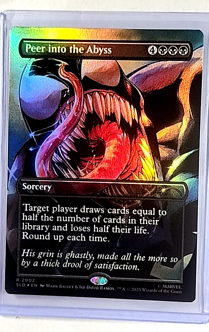 MTG Magic The Gathering Secret Lair Spiderman Foil #2002 Peer into the Abyss