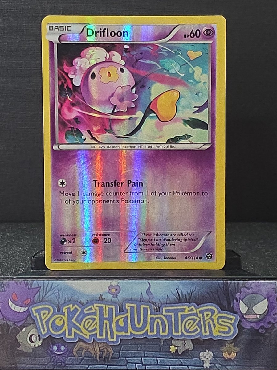 Pokemon Card Drifloon 46/114 Steam Siege Reverse Holo Rare LP 