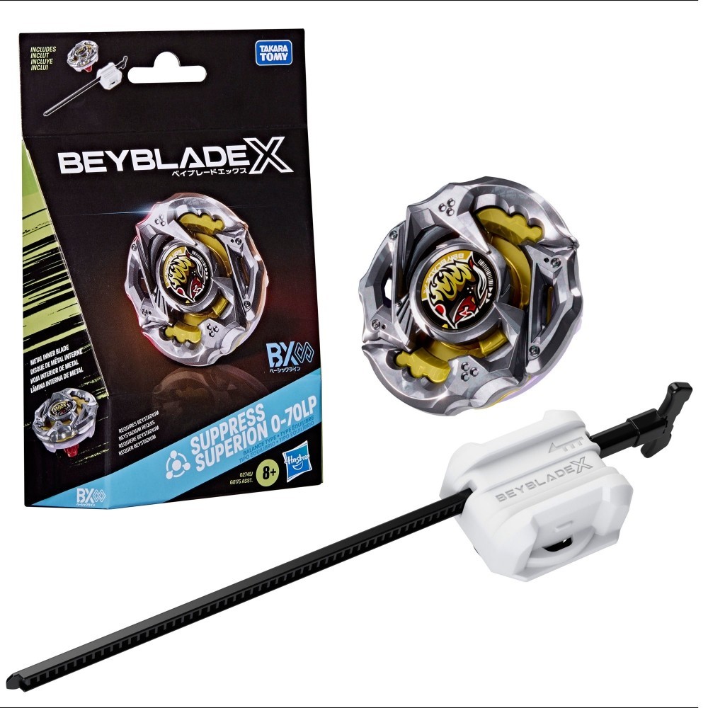 Beyblade X Starter Pack - Sopprimi Superion 0-70LP con lanciatore