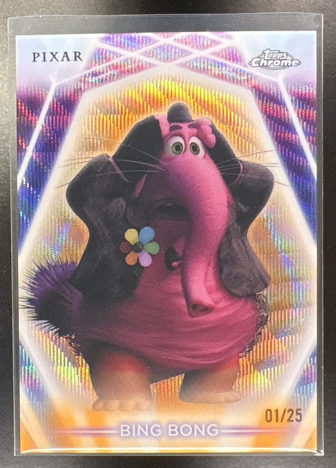 2026 Chrome Disney Neon Bing Bong #CNE-168 Chrome Neon-Etch Orange Wave /25