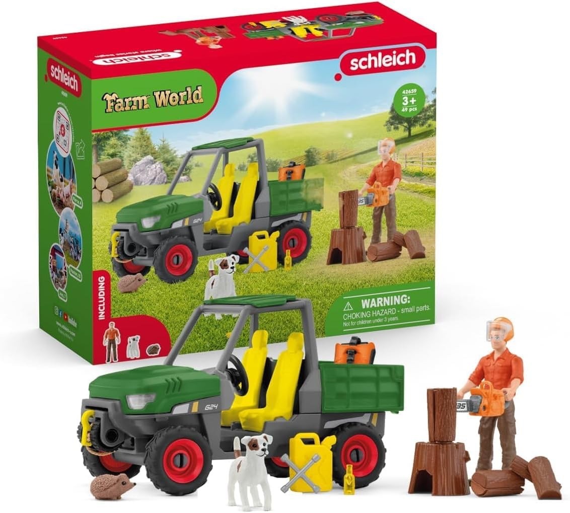 Schleich Working in the Forest  42659 FREE POST - Tracked 24 avail. Model Farm