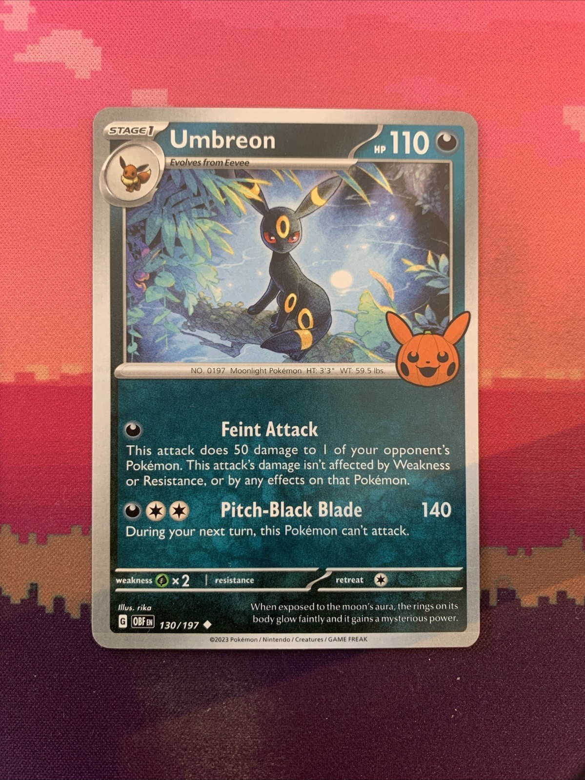 Pokemon Card Umbreon Trick Or Trade Uncommon 130/197 Near Mint