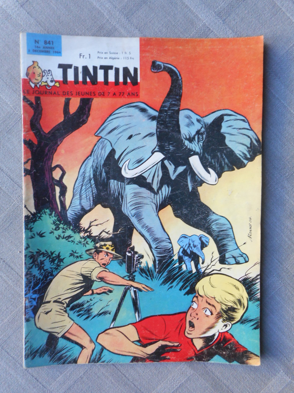 Hebdo Tintin 1ª Serie N°841 Stato Corretto Senza Più