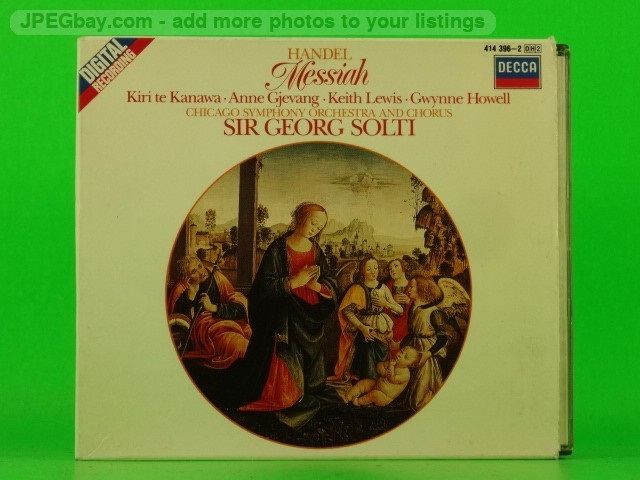 SIR GEORGE SOLTI MESSIAH (2 x CD) (Z121) 20+ Track CD Album including Picture Sl