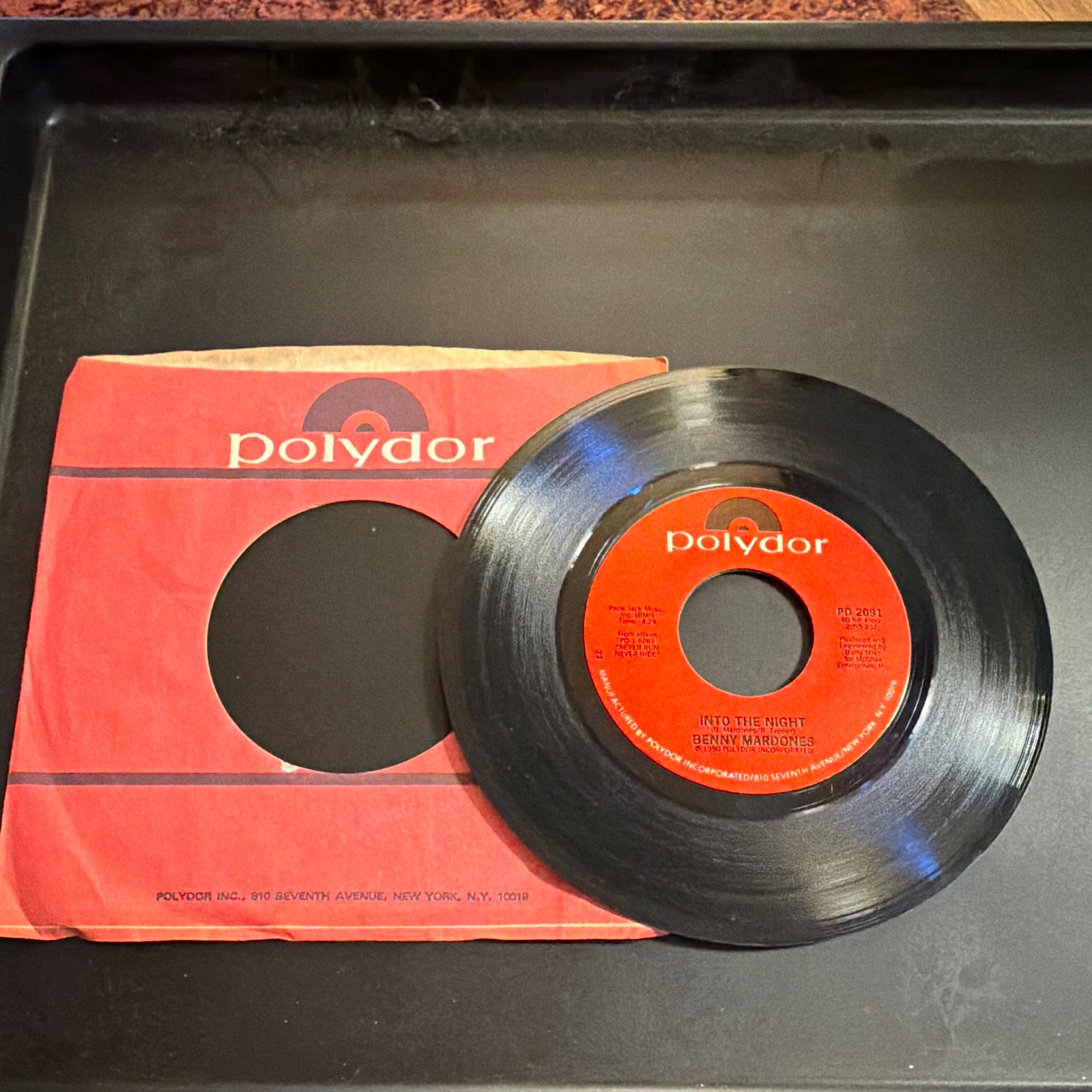 benny mardones into the night / she's so french 7" 45 rpm single
