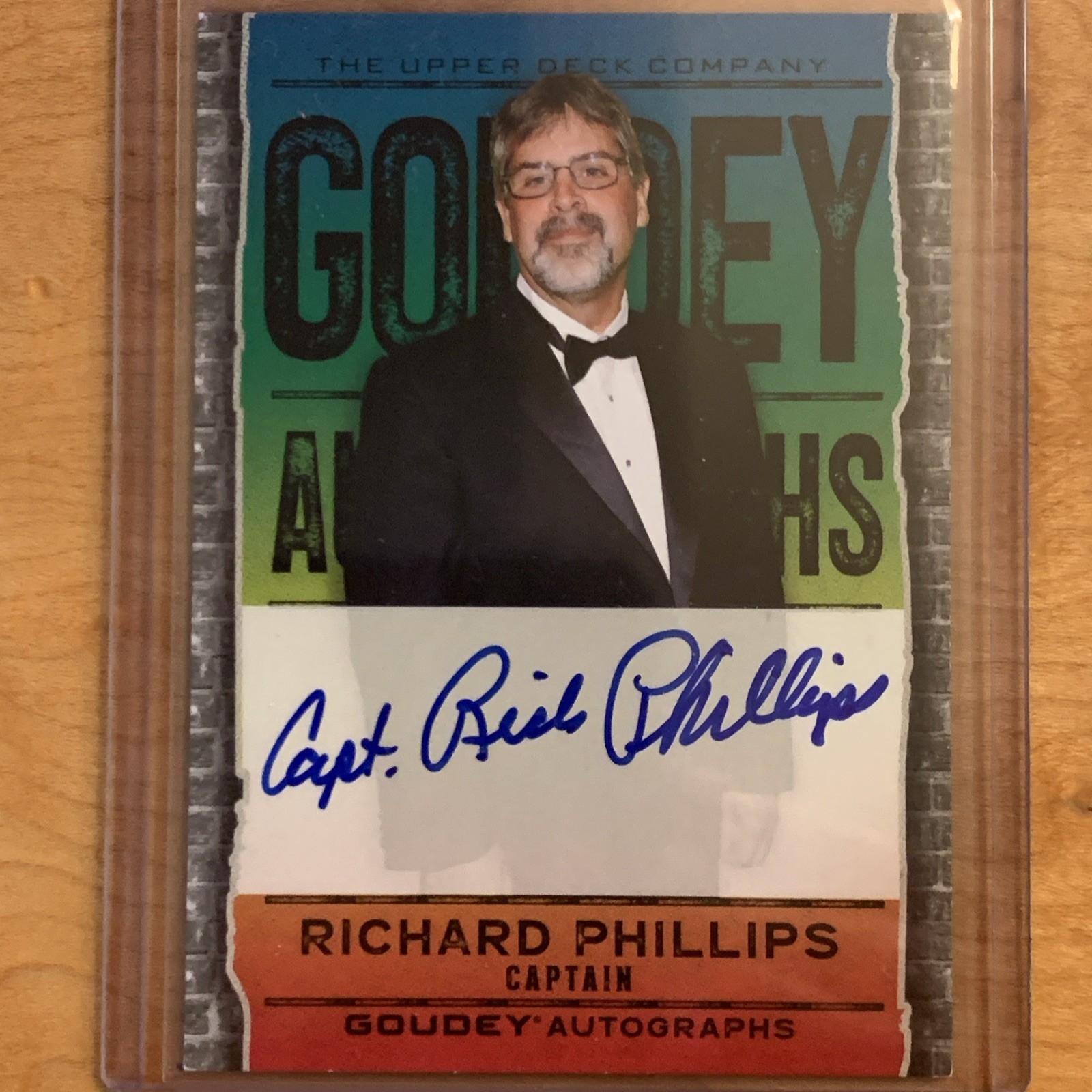 2026 UD Goodwin Champions Capitano Richard Phillips Goudey Autografo GA-PH Raro
