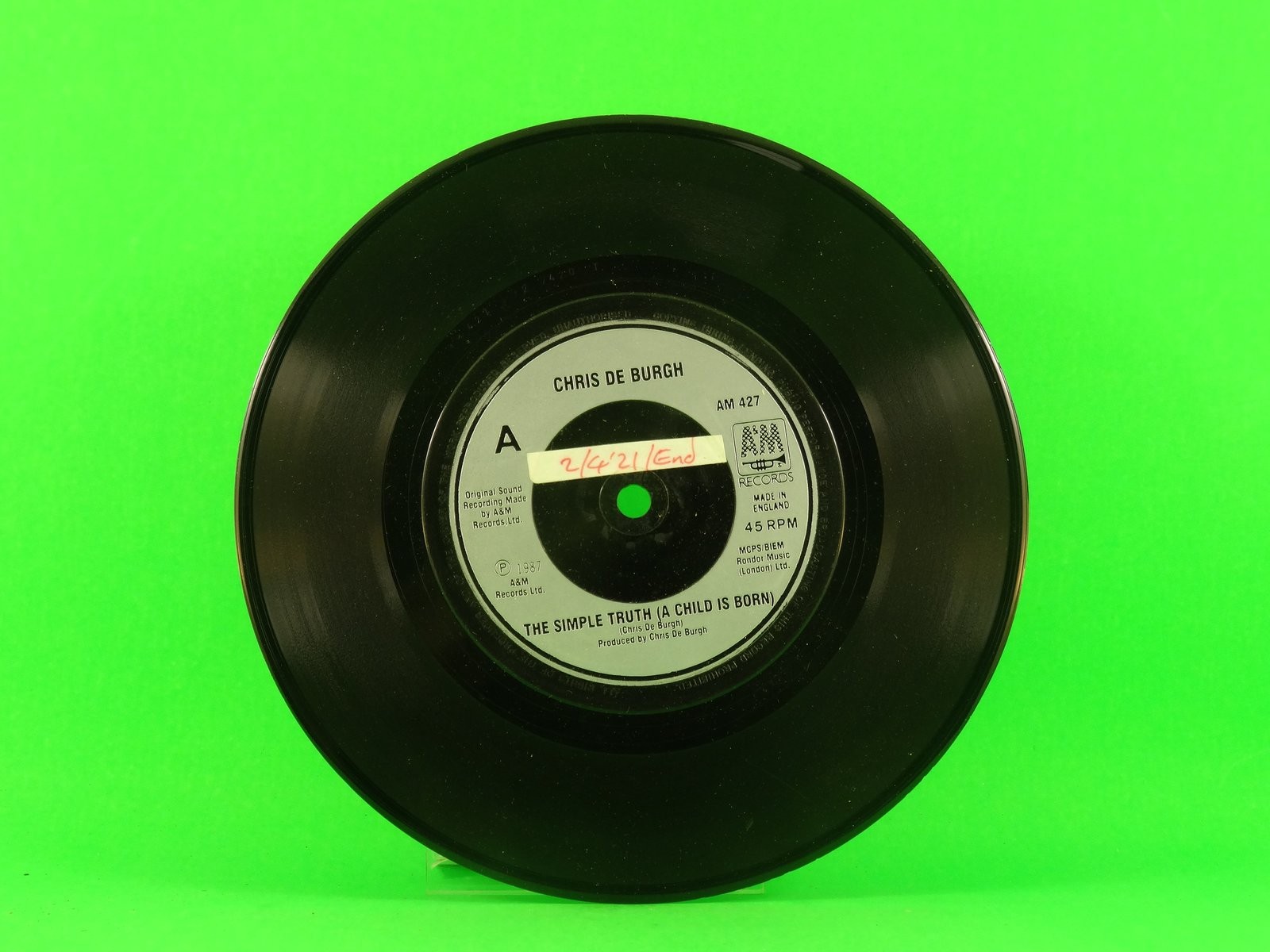 DE BURGH,CHRIS SIMPLE TRUTH (plain sleeve) (1) (137) 7" A&M