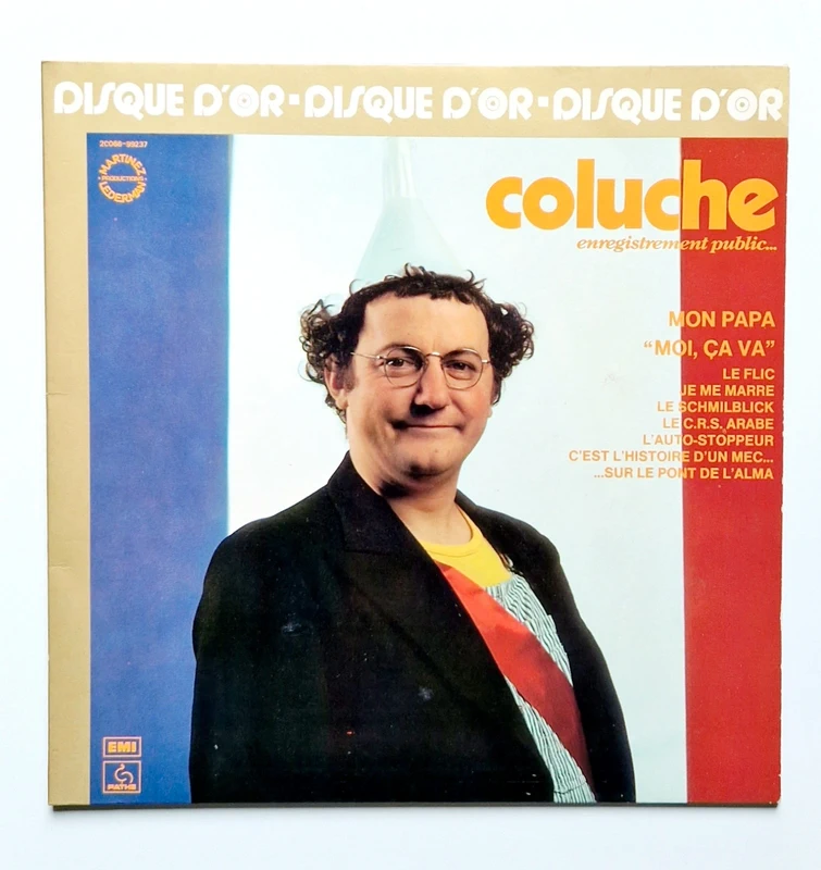 🎼 Vinyle 33T - Coluche : Enregistrement public