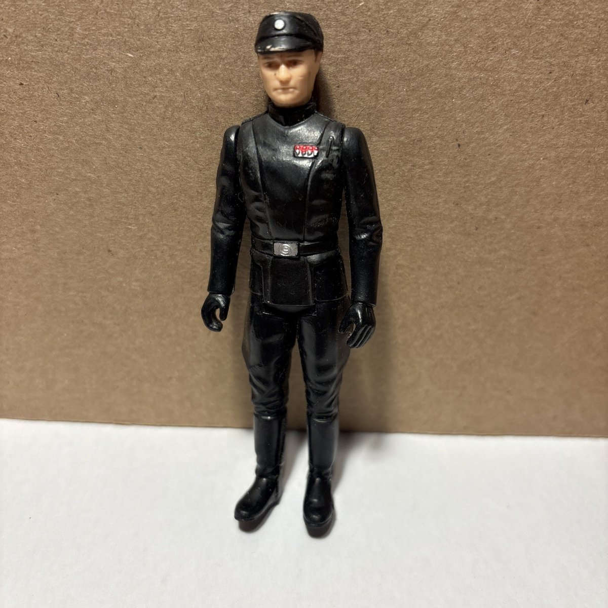 Vintage 1980 Kenner Star Wars Figura Comandante Imperiale Hong Kong 3,75 pollici 