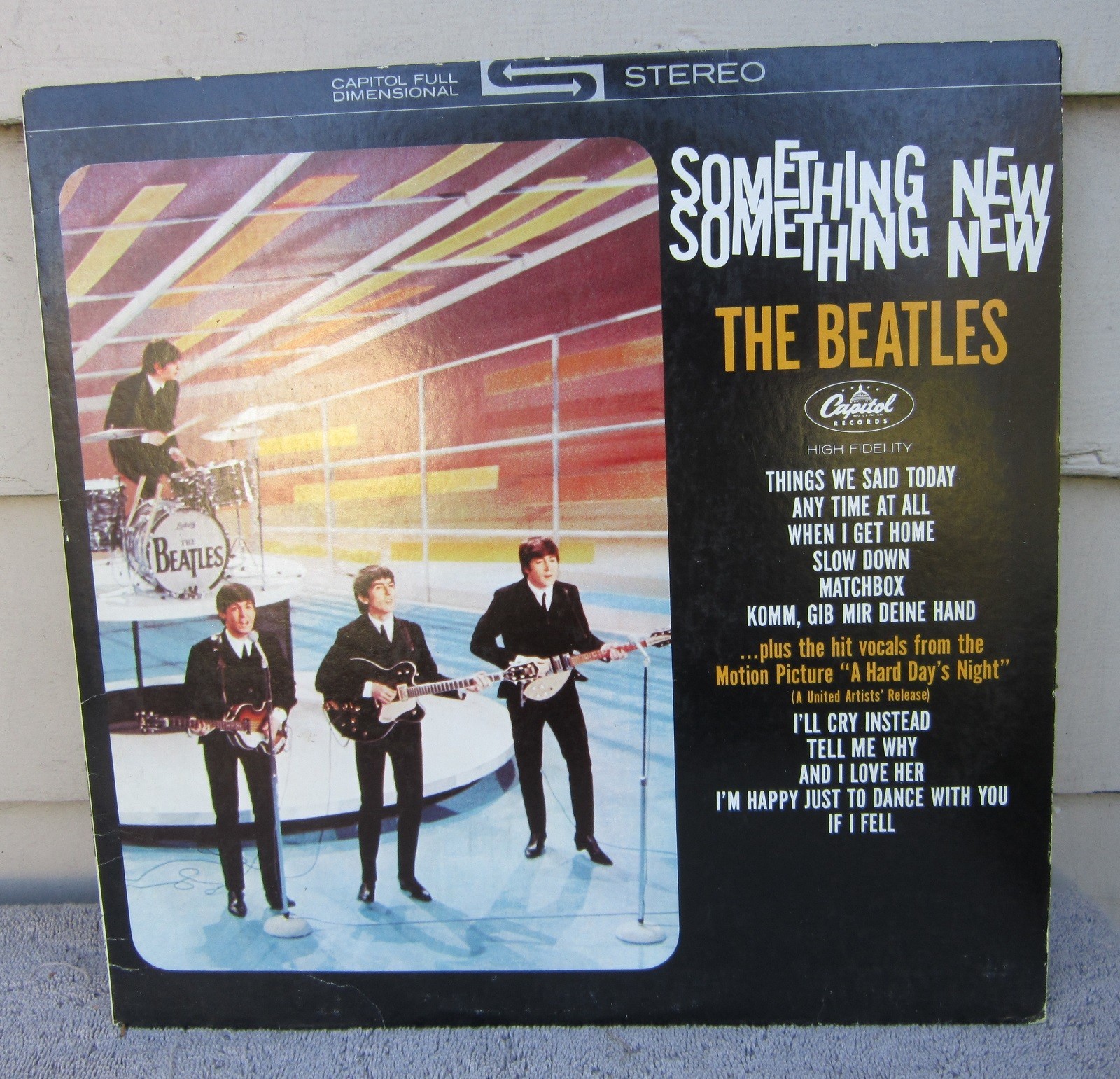 BEATLES - SOMETHING NEW 1978 Vinyl Reissue LP Capitol ST-2108 Purple Label NM