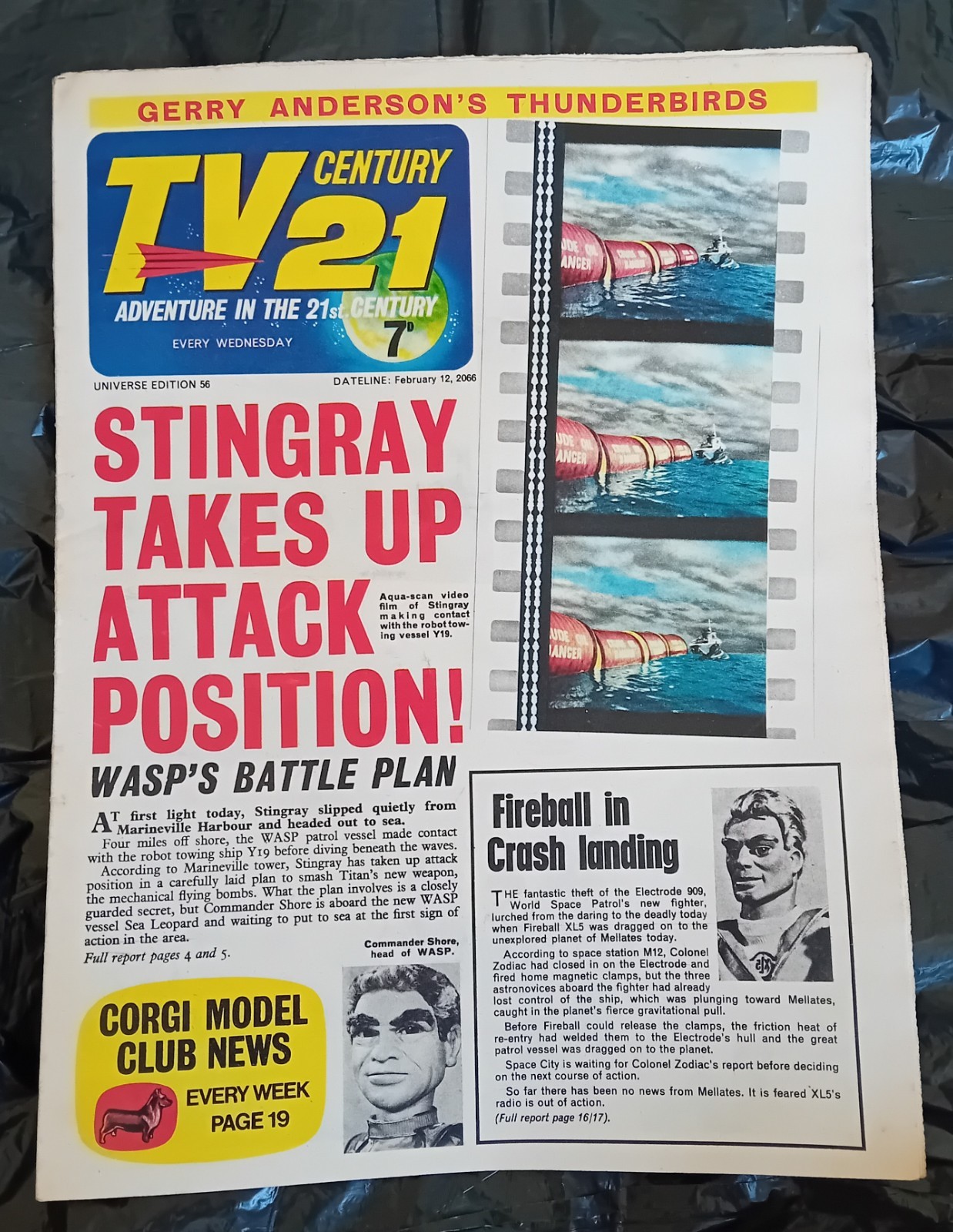 TV Century 21 comic #56 (12/02/1966). Flat/clean/complete. FINE
