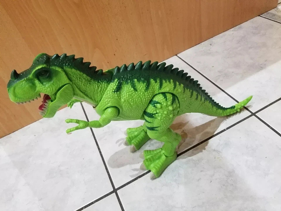 DRAGON-i GIOCATTOLI Verde T-REX DINOSAURO Camminare Occhi Ruggenti Illuminati Gr