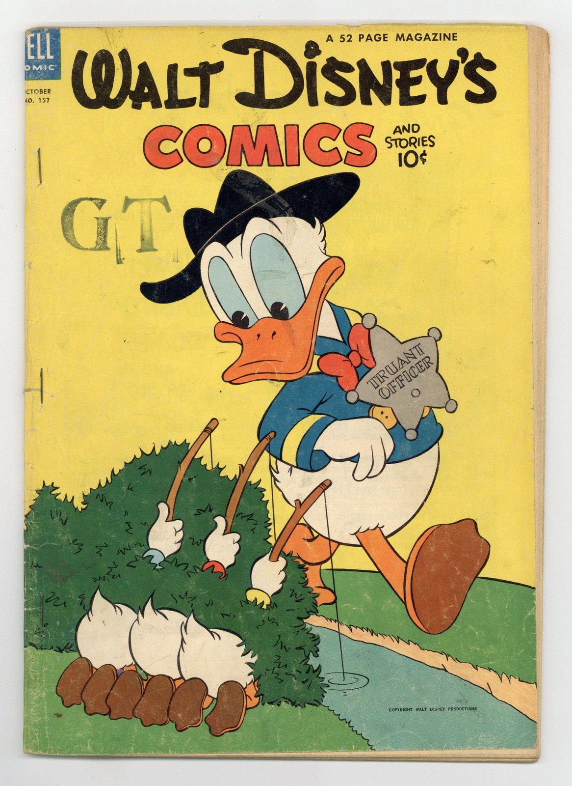 Walt Disney's Comics and Stories #157 GD+ 2.5 1953 Low Grade