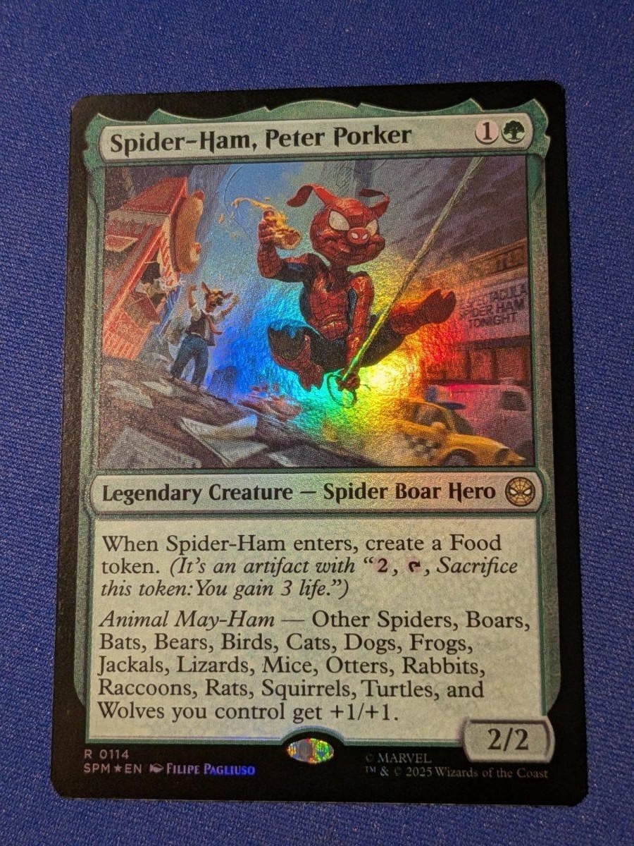 Spider-Ham, Peter Porker Foil Marvel's Spider-Man #114 quasi nuovo MTG