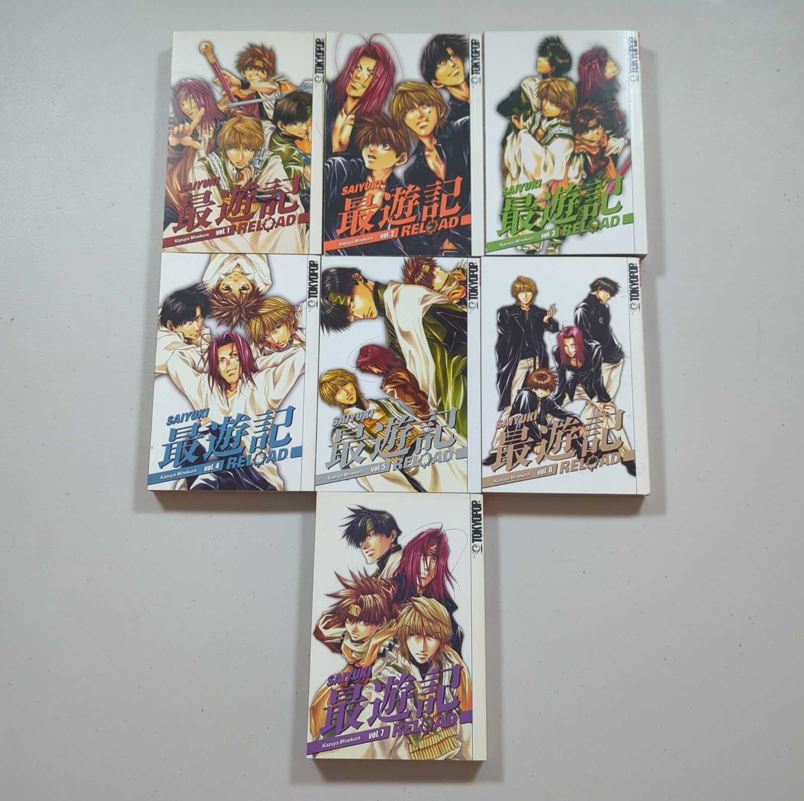 Saiyuki Reload, Vols 1 - 7, Tokyopop, lotto di 7