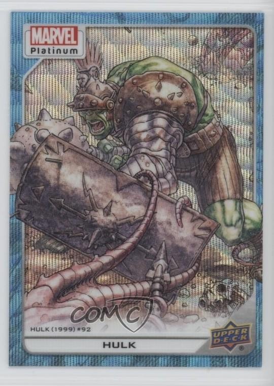 2023 Upper Deck Marvel Platinum High Series Blue Surge Hulk #145 rs2