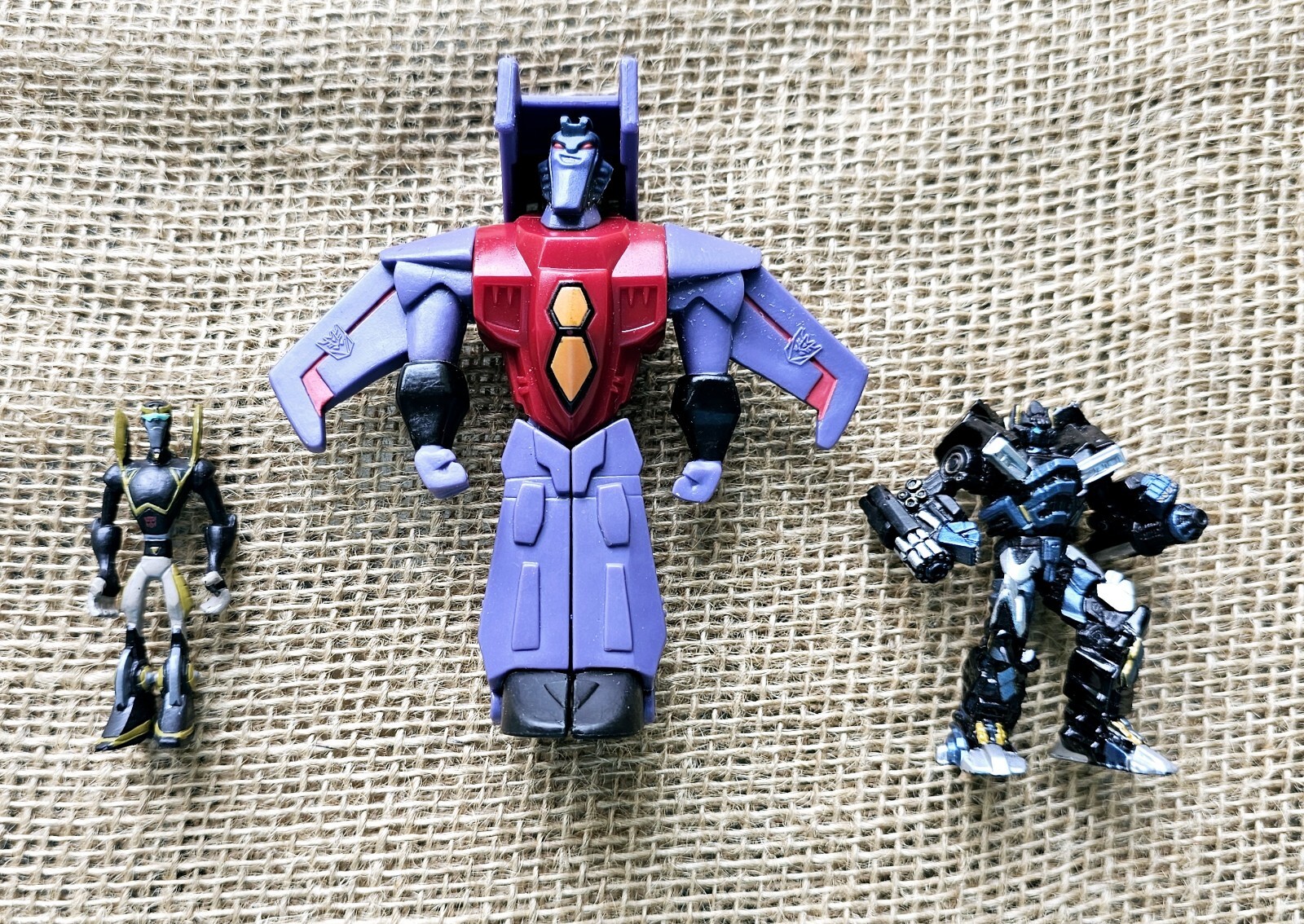 Lotto di 3 action figure giocattolo Transformers Jazz e altro 2008