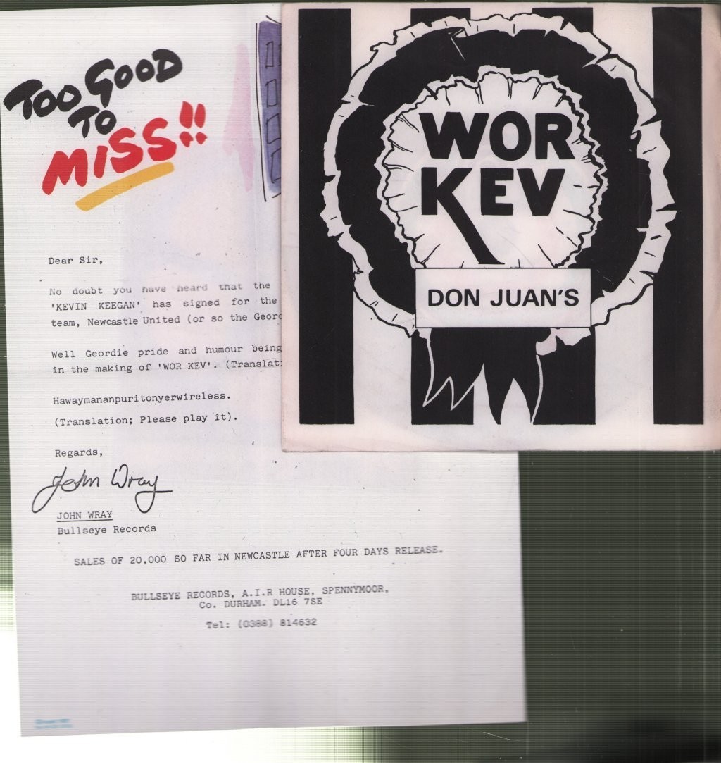 Don Juan's Wor Kev 7" Vinile UK Bullseye 1982 7" In Sleeve Pic Con Press A4