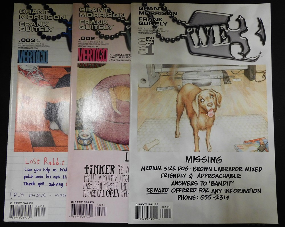 WE 3 1-3 VERTIGO COMIC SET COMPLETE MORRISON QUITELY TERMINATOR ANIMALS 2004 VF