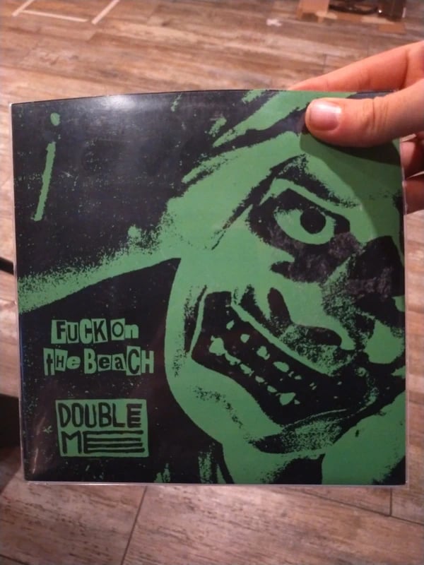 F*ck on the beach double me 7" green transparent split