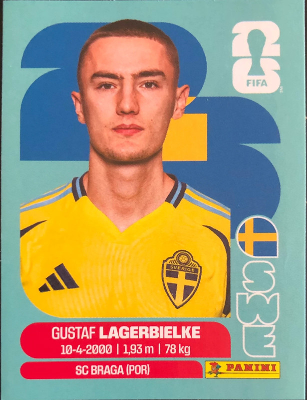 Cromo FIFA World Cup 2026 - Gustaf Lagerbielke - Suécia - SWE 7