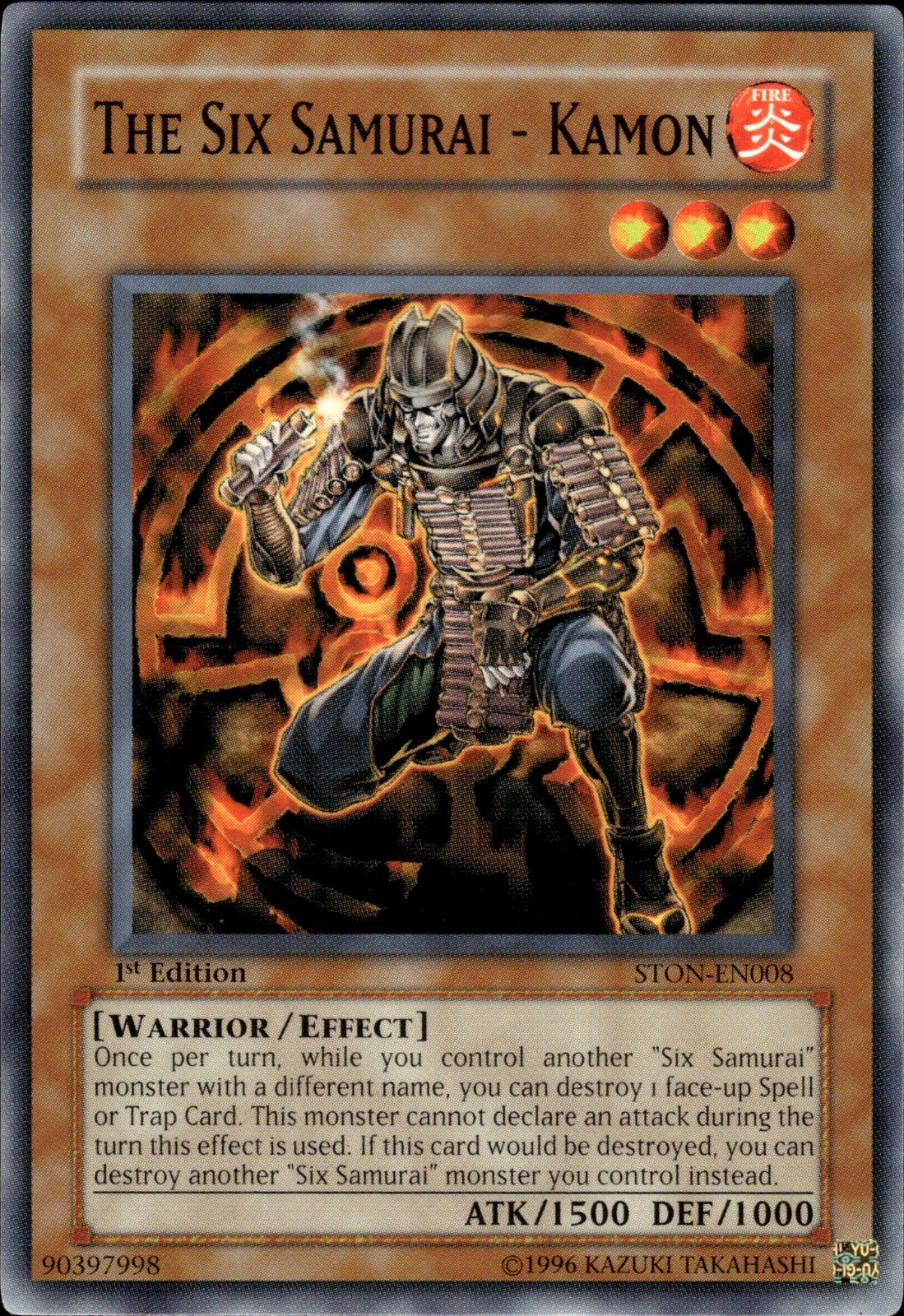 The Six Samurai - Kamon - 1st Edition STON-EN008 - LP - YuGiOh