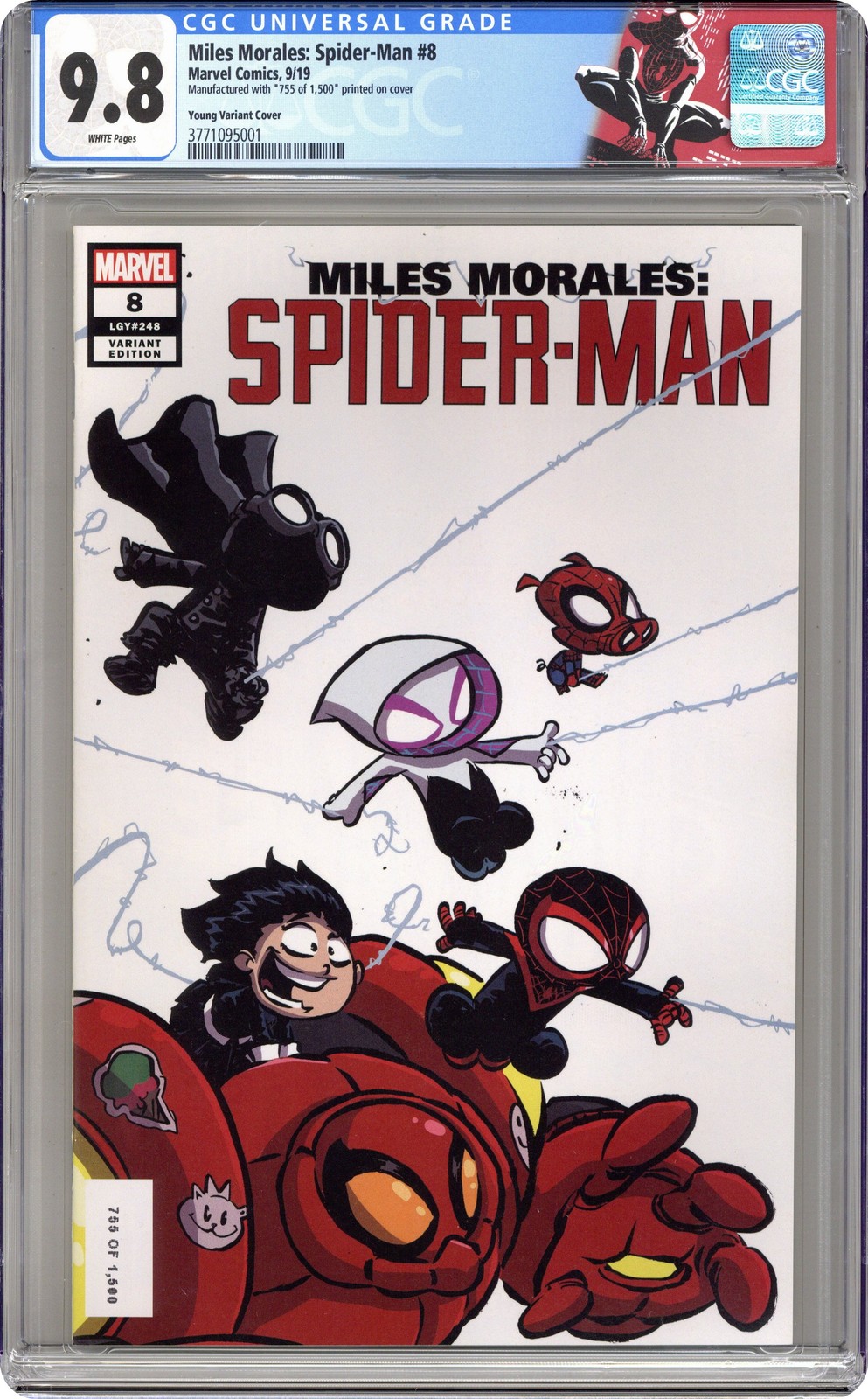 Miles Morales Spider-Man #8 Young SDCC Variant CGC 9.8 2019 3771095001