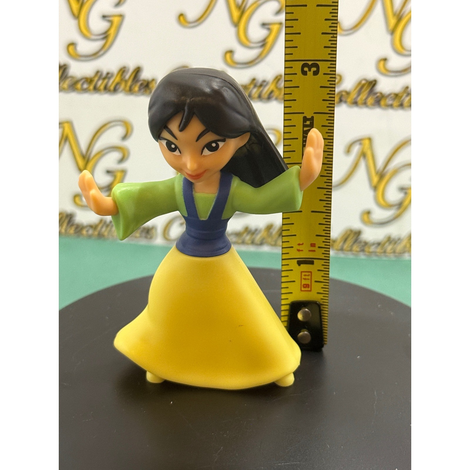 Disney Mulan Figure Toy Doll Yellow Dress Green Top Collectible