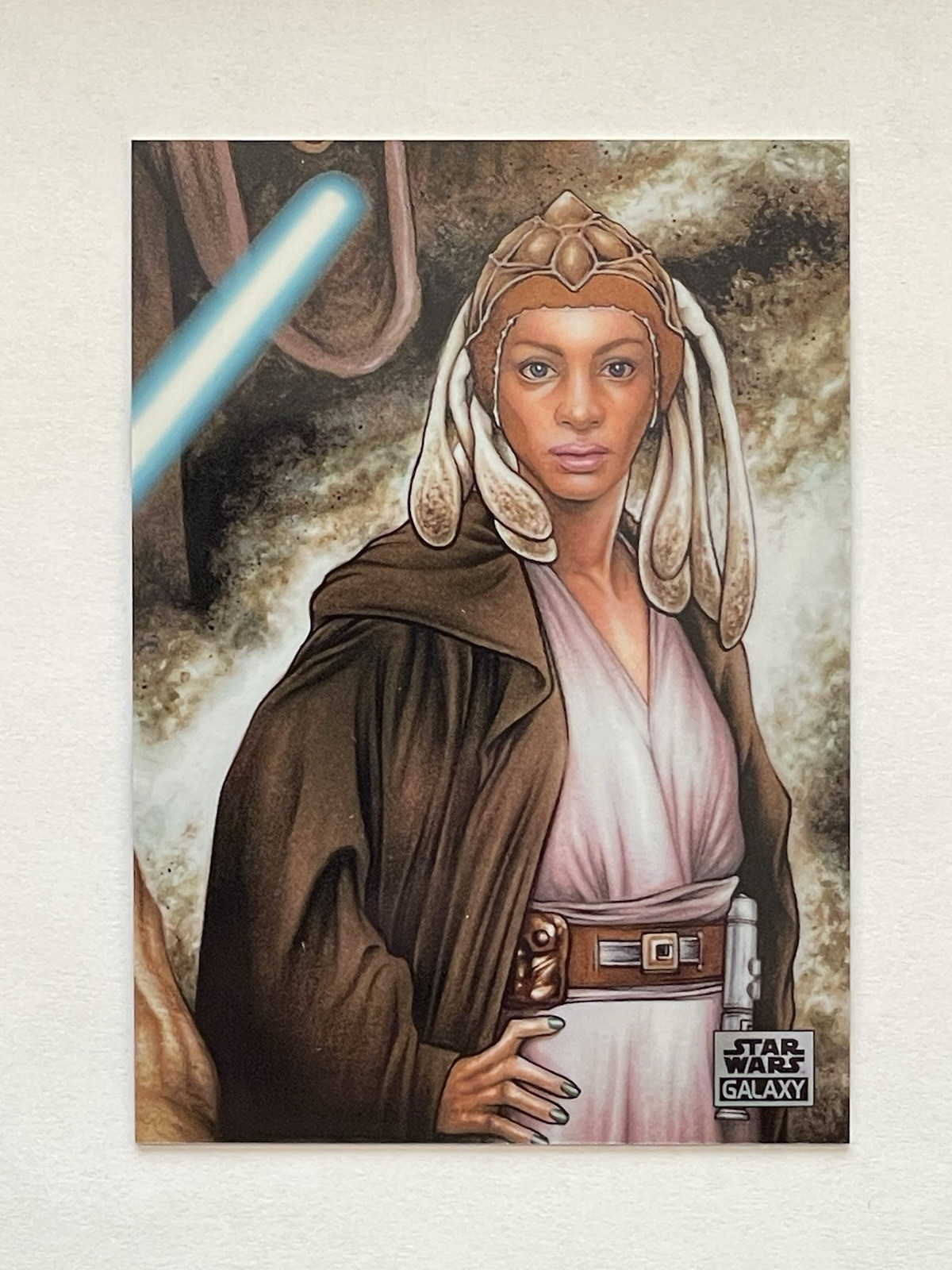 2026 Topps Star Wars Galaxy - Adi Gallia - Carta puzzle arte originale - JC-9 - QUASI NUOVA!