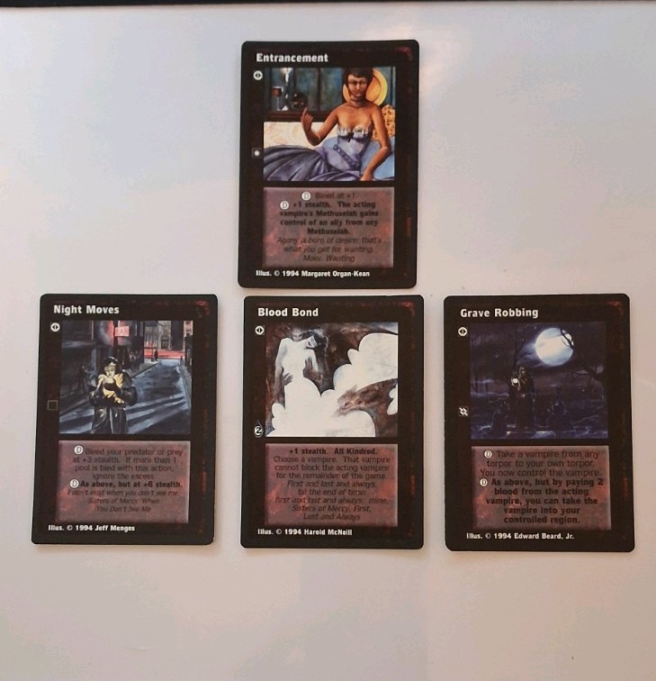 V:TES (4) Jyhad 1994 fuori stampa. Carte rare, non comuni