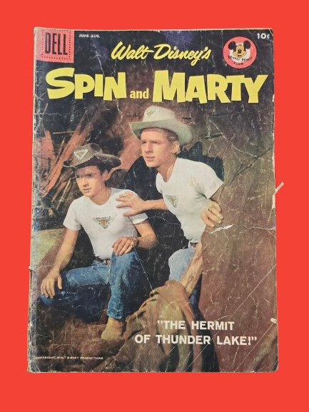 Copertina fotografica Walt Disney Spin and Marty #6 1958 Dell Dan Spiegle