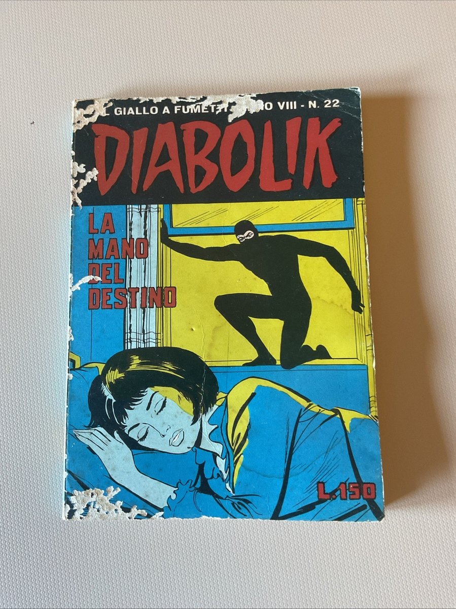 Diabolik Anno VIII N. 22 1969 Copertina Frontale Usurata Vedi Foto Completo