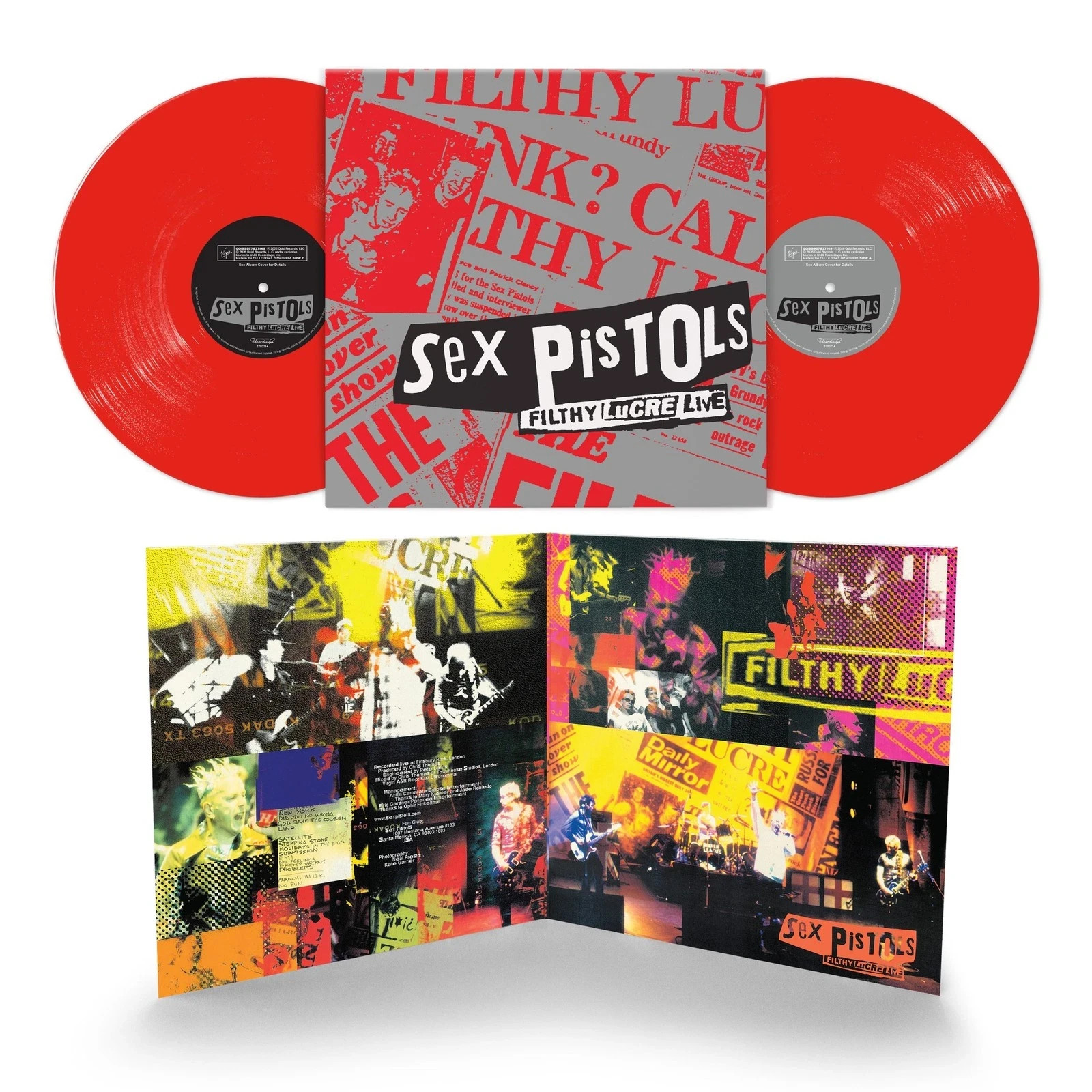 Sex Pistols - Filthy Lucre 30th Anniversary 2 x Red Vinyl LP Pre-Sale 20/11/26