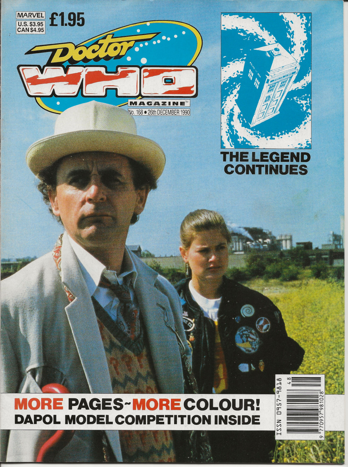Doctor Who Magazine Issue 168 -  December  1990  McCoy & Aldred cover