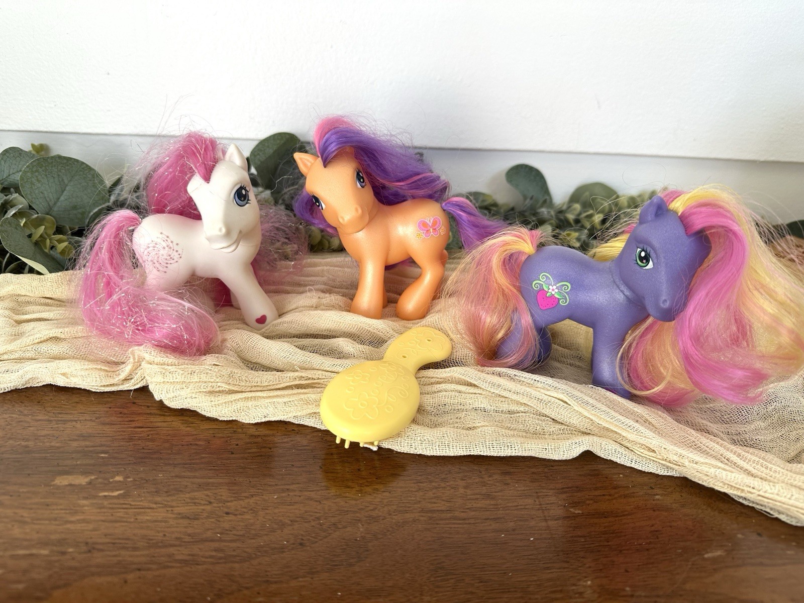 Spazzola per capelli My Little Pony G3 Scootaloo Bumbleberry Star Swirl Tinsel rosa viola