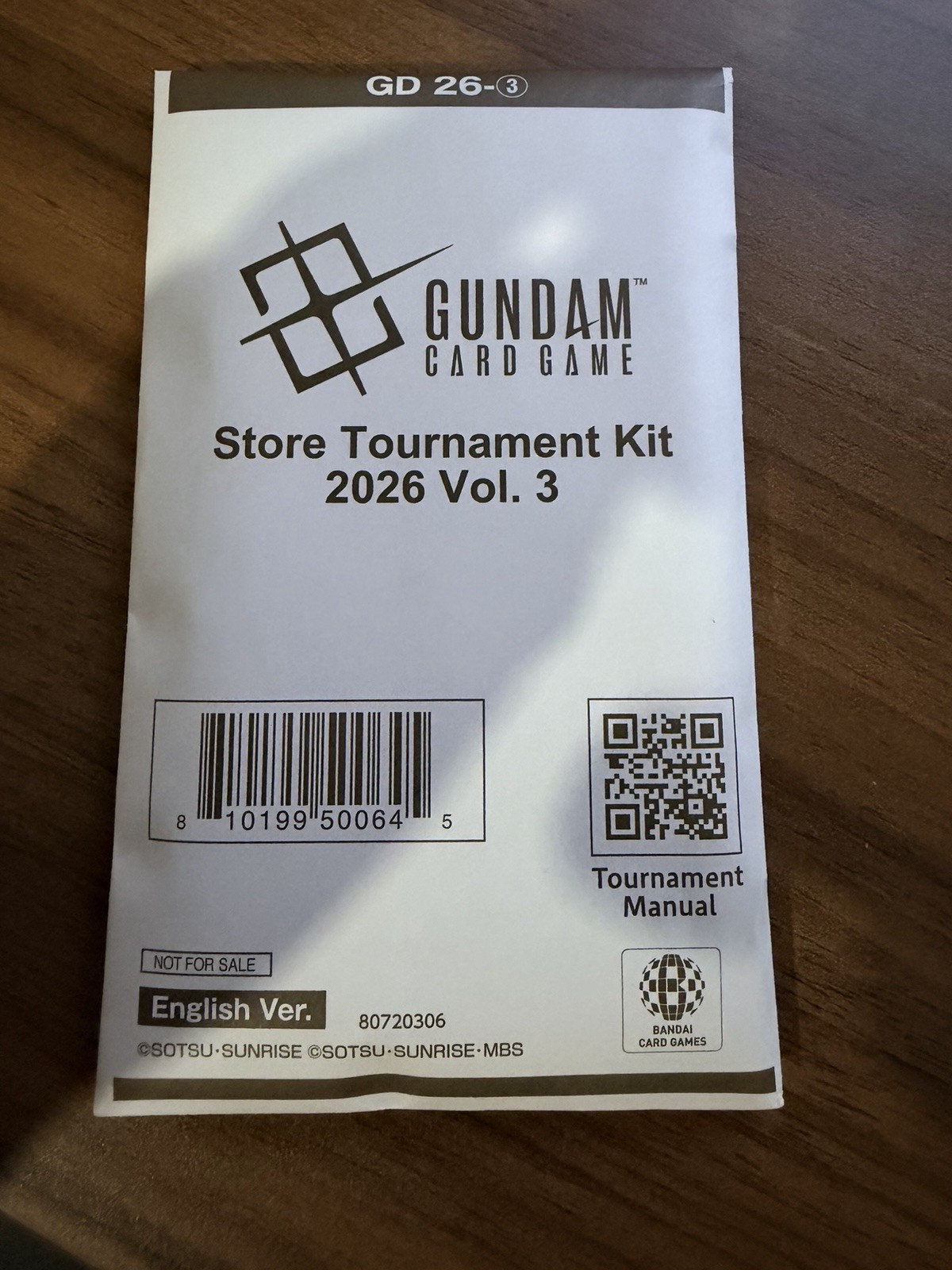 Gundam Card Game Store Tournament Kit 2026 Vol 3 English SEALED