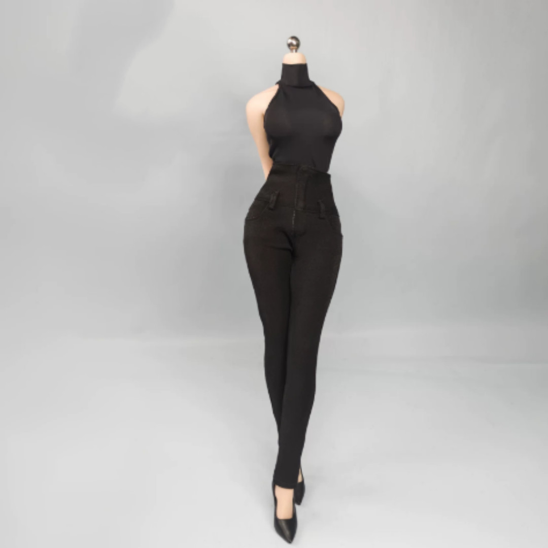 1/6 donna elastico top gilet tuta pantaloni vestiti F 12" personaggio modellino giocattoli