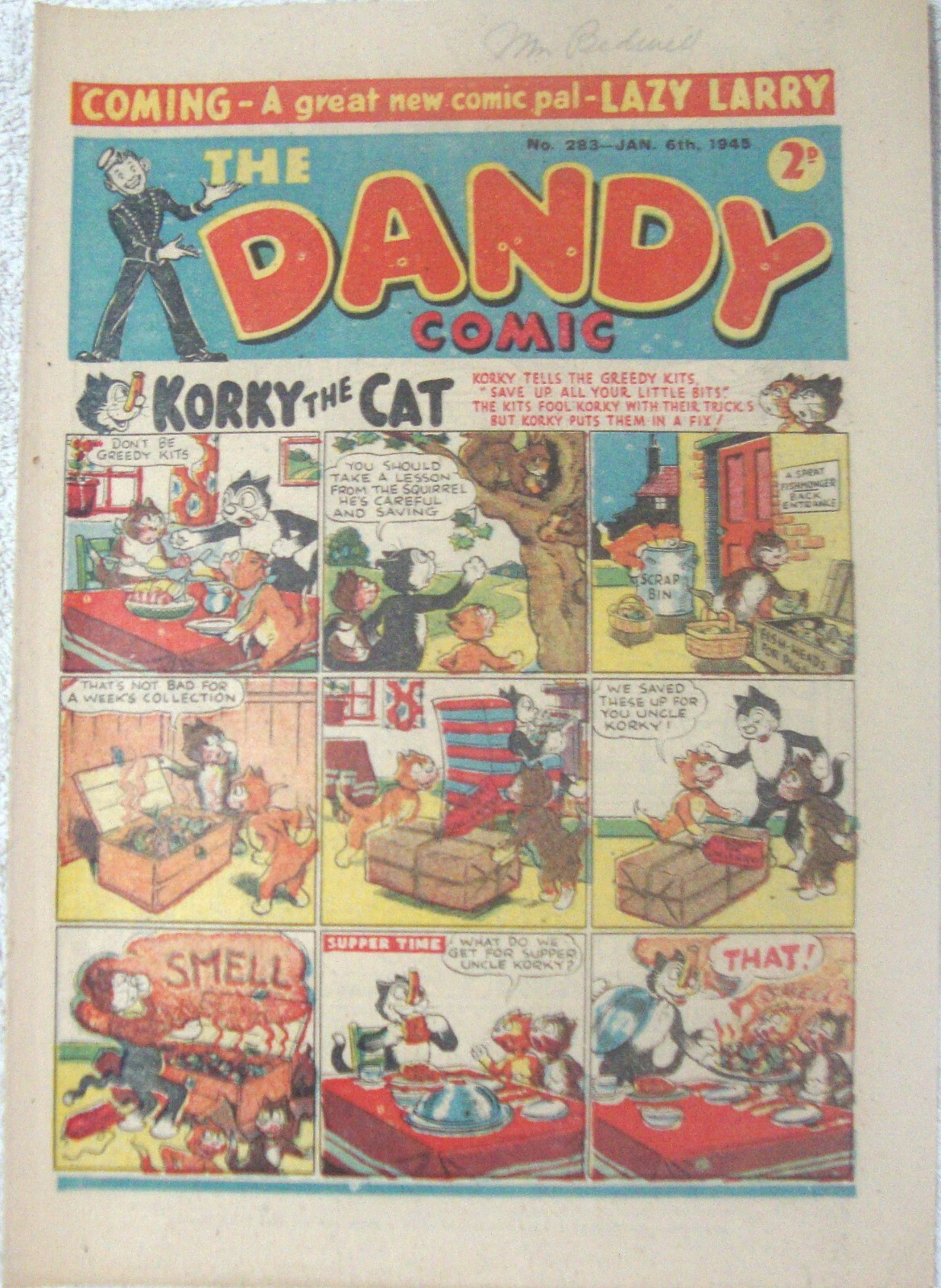 Half Year Run of DANDY Comics From 1945 - 14 Comics in VG+ Condition - VERY RARE